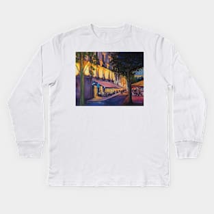 Evening in the Square, Montpellier Kids Long Sleeve T-Shirt